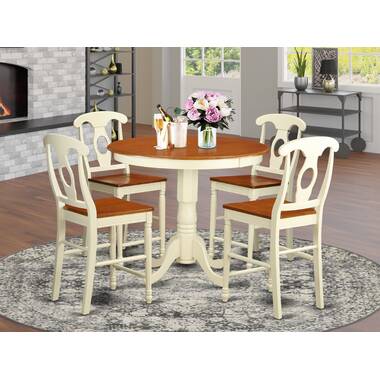 Evelin solid wood dining set charlton home chair new arrivals